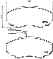 BREMBO P23091 Bremsbelagsatz, Scheibenbremse