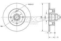 TOMEX Brakes TX7071 Bremsscheibe
