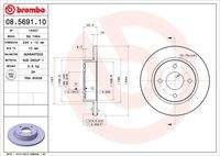 BREMBO 08569110 Bremsscheibe
