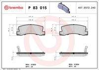 BREMBO P83015 Bremsbelagsatz, Scheibenbremse