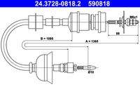 ATE 24372808182 Seilzug, Kupplungsbetätigung