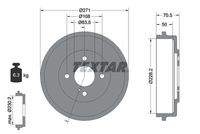 TEXTAR 94045600 Bremstrommel