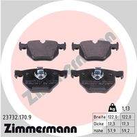 ZIMMERMANN 237321709 Bremsbelagsatz, Scheibenbremse