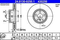 ATE 24013002501 Bremsscheibe