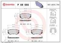 BREMBO P59055 Bremsbelagsatz, Scheibenbremse