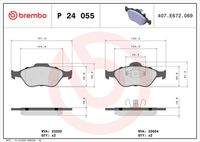 BREMBO P24055 Bremsbelagsatz, Scheibenbremse