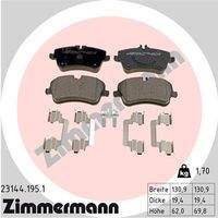 ZIMMERMANN 231441951 Bremsbelagsatz, Scheibenbremse