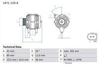 BOSCH 0986082320 Generator