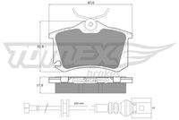 TOMEX Brakes TX1615 Bremsbelagsatz, Scheibenbremse