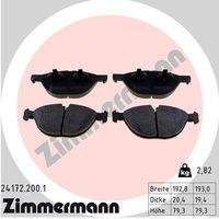 ZIMMERMANN 241722001 Bremsbelagsatz, Scheibenbremse