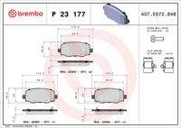 BREMBO P23177 Bremsbelagsatz, Scheibenbremse