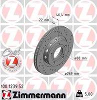 ZIMMERMANN 100123952 Bremsscheibe