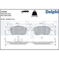 DELPHI LP3260 Bremsbelagsatz, Scheibenbremse