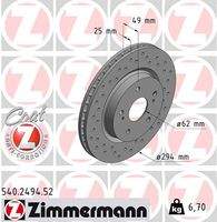 ZIMMERMANN 540249452 Bremsscheibe