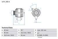 BOSCH 0986042091 Generator