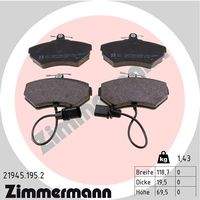 ZIMMERMANN 219451952 Bremsbelagsatz, Scheibenbremse