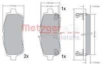 METZGER 1170017 Bremsbelagsatz, Scheibenbremse