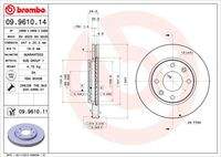 BREMBO 09961011 Bremsscheibe