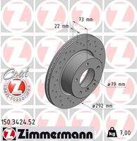 ZIMMERMANN 150342452 Bremsscheibe