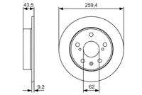 BOSCH 0986479C44 Bremsscheibe