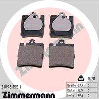 ZIMMERMANN 218981551 Bremsbelagsatz, Scheibenbremse