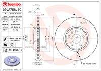 BREMBO 09A75811 Bremsscheibe