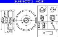 ATE 24021807072 Bremstrommel