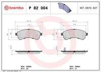 BREMBO P82004 Bremsbelagsatz, Scheibenbremse