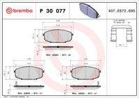 BREMBO P30077 Bremsbelagsatz, Scheibenbremse