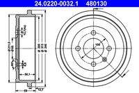 ATE 24022000321 Bremstrommel