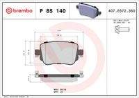 BREMBO P85140 Bremsbelagsatz, Scheibenbremse