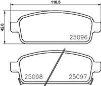 HELLA 8DB355015221 Bremsbelagsatz, Scheibenbremse