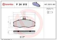 BREMBO P24013 Bremsbelagsatz, Scheibenbremse