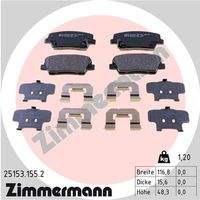 ZIMMERMANN 251531552 Bremsbelagsatz, Scheibenbremse