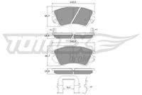 TOMEX Brakes TX1634 Bremsbelagsatz, Scheibenbremse