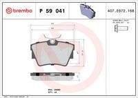 BREMBO P59041 Bremsbelagsatz, Scheibenbremse