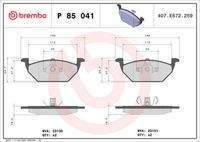 BREMBO P85041 Bremsbelagsatz, Scheibenbremse