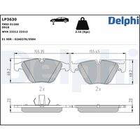 DELPHI LP3630 Bremsbelagsatz, Scheibenbremse