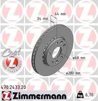 ZIMMERMANN 470243320 Bremsscheibe