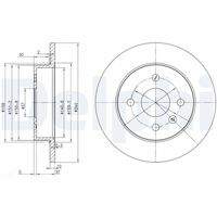 DELPHI BG3403 Bremsscheibe