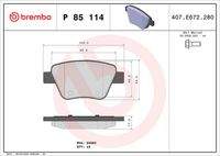 BREMBO P85114 Bremsbelagsatz, Scheibenbremse