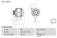 BOSCH 0986083620 Generator