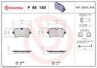 BREMBO P85150 Bremsbelagsatz, Scheibenbremse