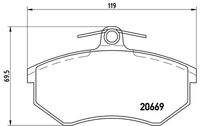 BREMBO P85092 Bremsbelagsatz, Scheibenbremse