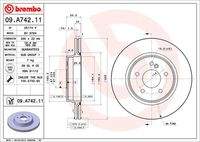 BREMBO 09A74211 Bremsscheibe