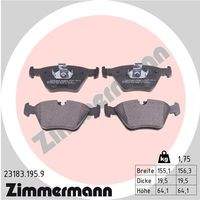 ZIMMERMANN 231831959 Bremsbelagsatz, Scheibenbremse