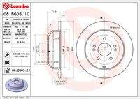 BREMBO 08B60511 Bremsscheibe