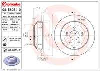 BREMBO 08B60511 Bremsscheibe