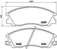 BREMBO P30017 Bremsbelagsatz, Scheibenbremse