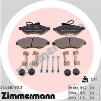 ZIMMERMANN 244681903 Bremsbelagsatz, Scheibenbremse